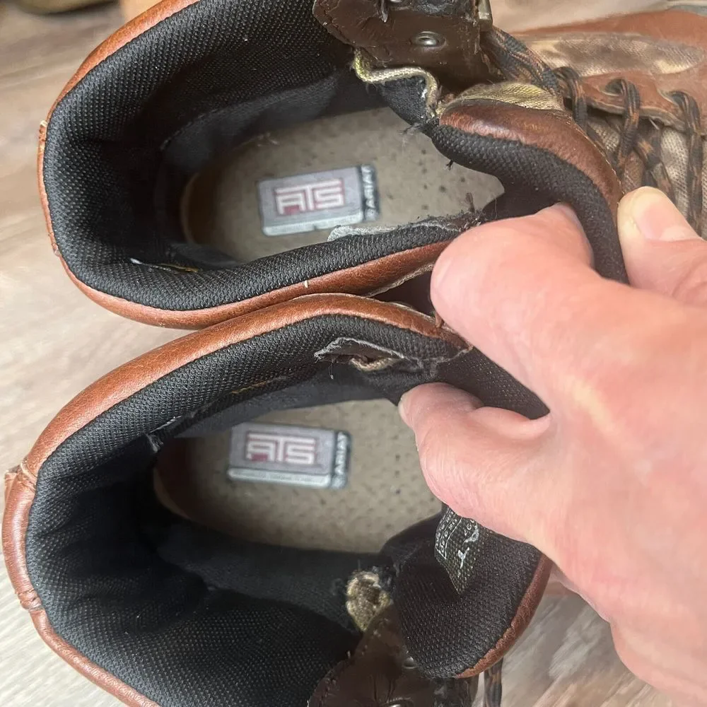 Ariat Traverse Hi H2O Hiking Work Waterproof Insulated Leather Mossy Oak Men 9.5